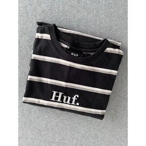 Huf Long Sleeve Rugby Striped Embroidered HUF‎ WORLDWIDE SINCE 2002 Men's Size M